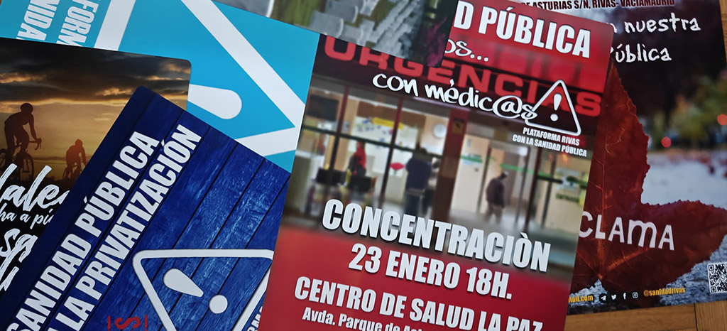 EXPOSICIÓN DE CARTELES RELACIONADOS CON LA DEFENSA DE LA SANIDAD PÚBLICA